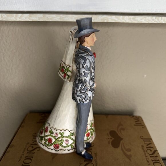 Jim Shore Cake Topper Bride and Groom I DO Figurine #4007600 7.25" tall - Picture 5 of 7